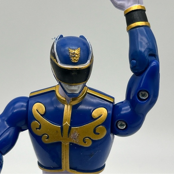 Mighty Morphin Power Rangers Megaforce Battle Blue 6" Figure 2012 Bandai Comp - Picture 3 of 12